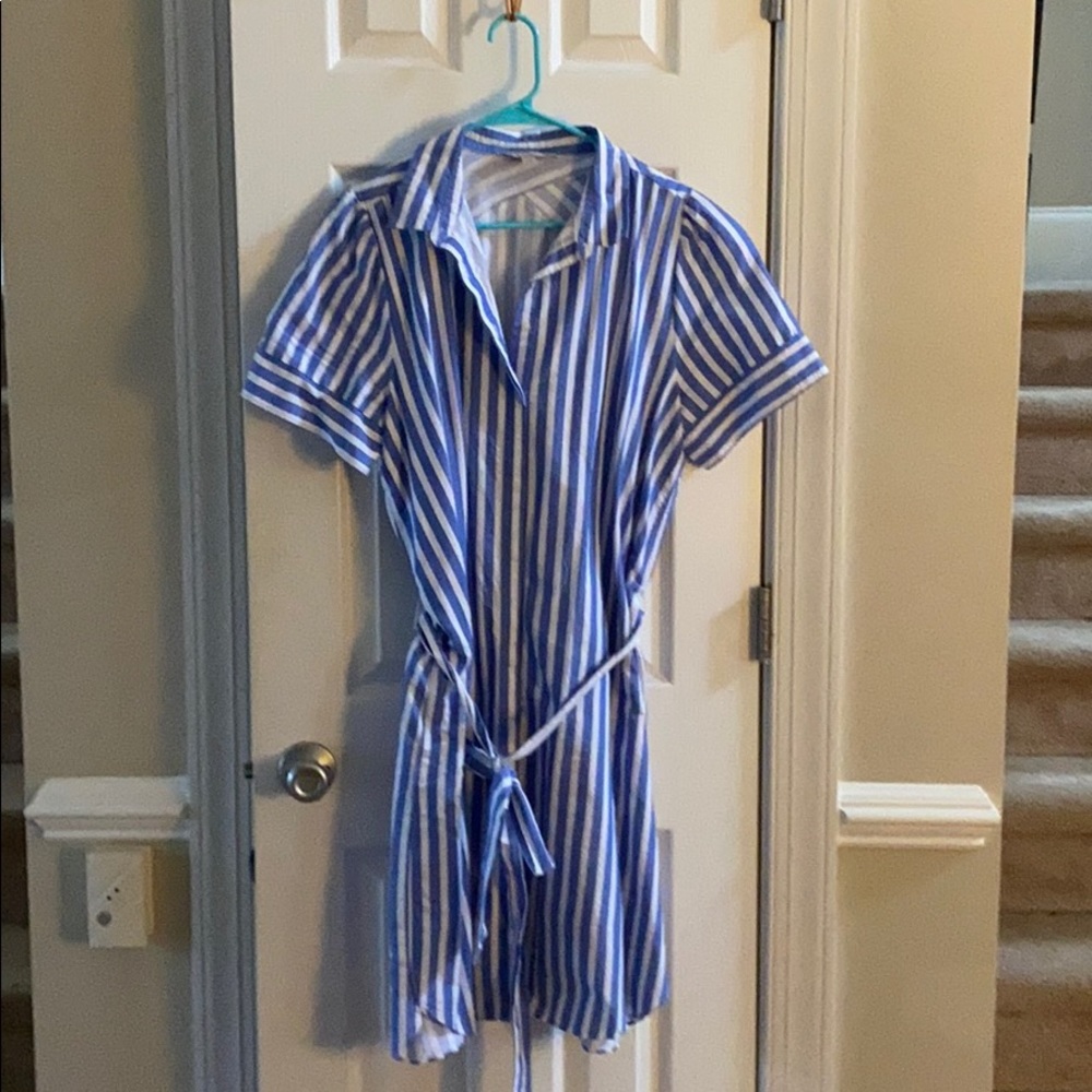 Loft striped shirt dress